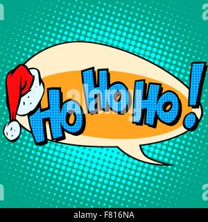 Hohoho Weihnachtsmann gut lachen komische Blase text Stock Vektor