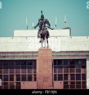 Denkmal-Epos Manas auf Ala-Too-Platz. Bischkek Stockfoto