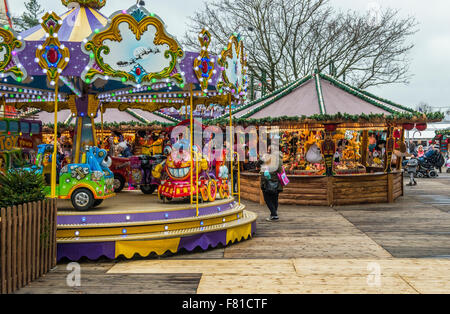 Winterlandschaft in Cardiff Cathays Park Stockfoto