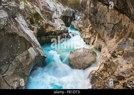 Soca Canyon, Soča-Tal, Bovec, Nationalpark Triglav, Slowenien Stockfoto