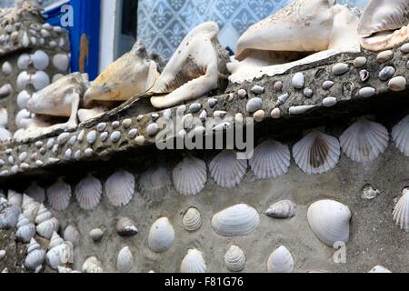 Das Shell-Haus in der schönen kornischen Fischen Dorf von Polperro, Cornwall, England, UK Stockfoto