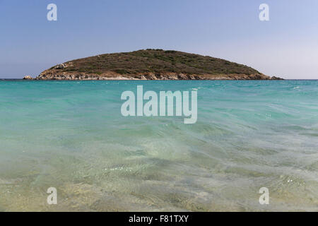 Blick von der wunderbaren Strand von Spiaggia di Tuerredda, Sardinien Stockfoto