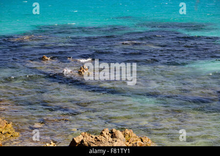 Blick von der wunderbaren Strand von Spiaggia di Tuerredda, Sardinien Stockfoto