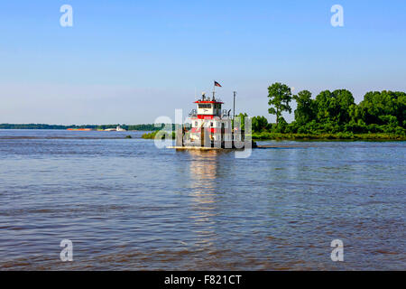 Mississippi Fluß Graben Boot gesehen hier bei Greenville MS Stockfoto