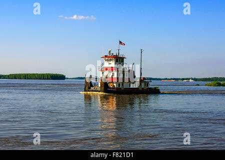 Mississippi Fluß Graben Boot gesehen hier bei Greenville MS Stockfoto