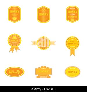 Satz von Logos für Honigprodukte Stock Vektor