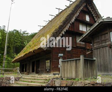 Im Hida Folk Village, in der Nähe von Takayama, Japan. Stockfoto