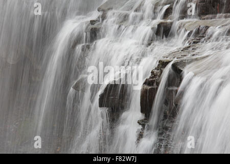 Details des Brandywine Falls, Cuyahoga Valley National Park, Ohio Stockfoto