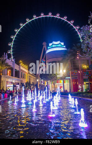 Der High Roller auf die Linq, einen Ess- und Einkaufsviertel im Zentrum von Las Vegas Stockfoto