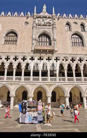 West-Fassade des Dogen Palast Venedig Stockfoto