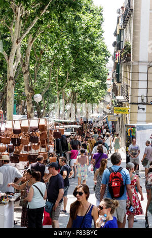 Madrid Spanien, Hispanic Centro, Barrio de La Latina, el Rastro Flohmarkt, Plaza de Cascorro, Ribera de Curtidores, Shopping Shopper Shopper shoppen shoppen Shops mar Stockfoto