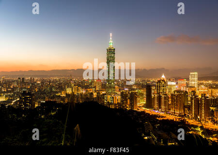 Panoramablick von Taipeh Stockfoto