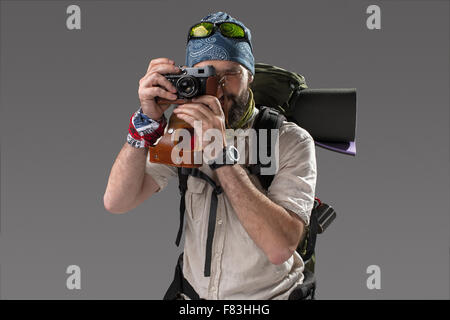 Touristen mit Kamera Stockfoto