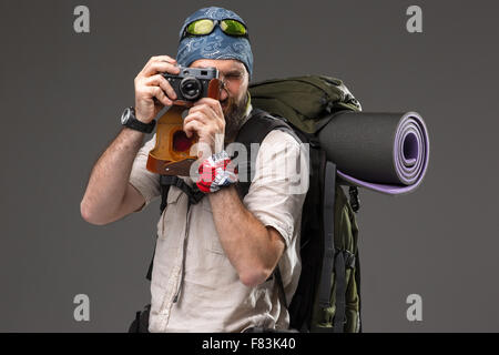 Touristen mit Kamera Stockfoto
