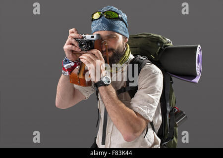 Touristen mit Kamera Stockfoto