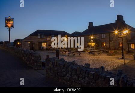Jamaica Inn in der Dämmerung auf Bodmin Moor Stockfoto