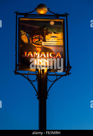 Melden Sie außen Jamaica Inn in North Cornwall Stockfoto