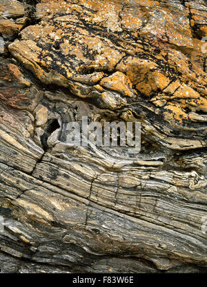 Präkambrischen geologische Formationen am Hafen Nis, an der Nordspitze der Insel von Lewis.The ältesten Felsen in Großbritannien sind auf Stockfoto