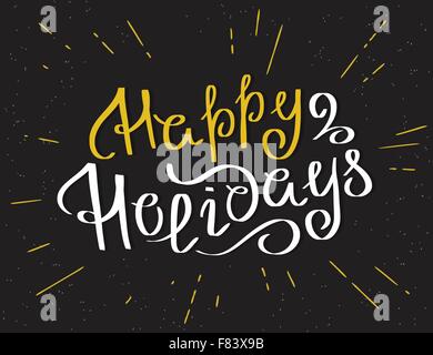 Frohe Weihnachten Gruß Skript Stock Vektor