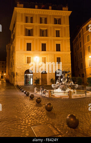 Die Schildkröte-Brunnen im alten jüdischen Viertel in Rom Stockfoto