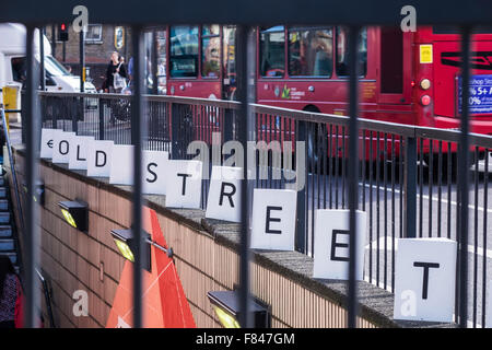 Alte Straße Kreisverkehr, London, England, U.K Stockfoto