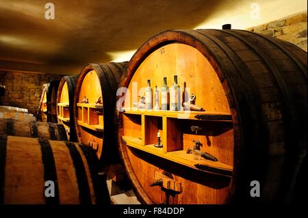 Sediment-Behälter für Wein Stockfoto