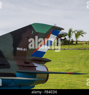 Ende einer kubanischen Mig-21 Fishbed in Havanna Stockfoto