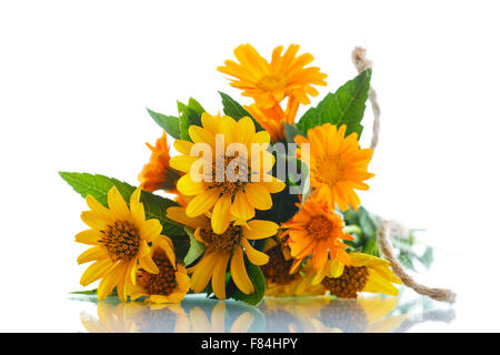 Blumenstrauß mit Sommer Gänseblümchen Stockfoto