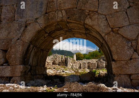 Lykischen Ruinen, Ashlar Bogen. Stockfoto