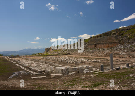 Lykischen Stadion unterhalb der Akropolis, Tlos, Türkei Stockfoto