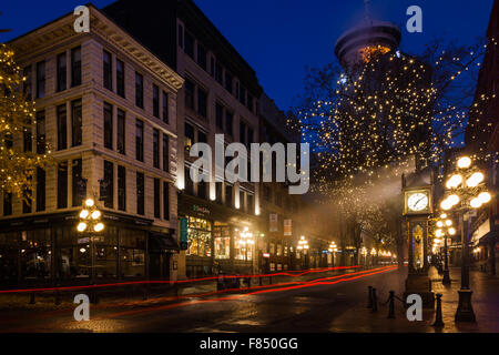 Steam Clock in der Water Street in der gastown Viertel von Vancouver Stockfoto