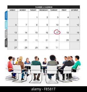 Kalender Planer Organisationsverwaltung erinnern Konzept Stockfoto