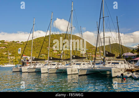 Boote auf Pusser es Landung Tortola British Virgin Islands Stockfoto