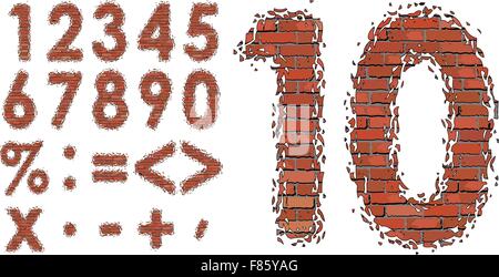 Ziegel-Ziffer - Illustration Stock Vektor