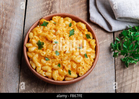 Pasta mit Kürbis und Käse cremig Stockfoto