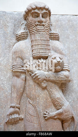 Alten sumerischen Steinbildhauen mit Keilschrift scripting Stockfoto