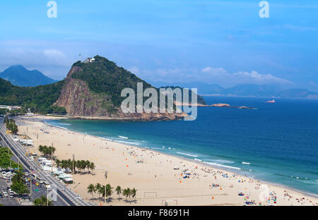 Berühmten Copacabana Strand in Rio De Janeiro, Brasilien Stockfoto