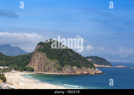 Berühmten Copacabana Strand in Rio De Janeiro, Brasilien Stockfoto