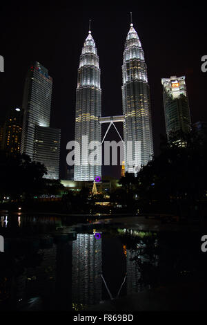 Berühmten Türme Twin in Kuala Lumpur, Malaysia Stockfoto