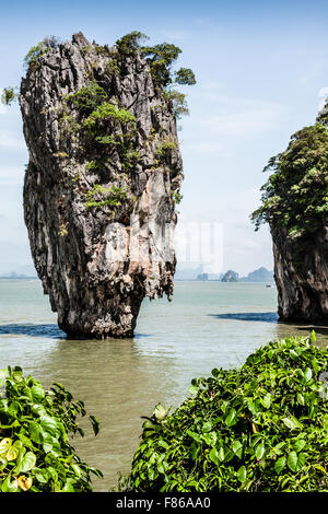 James Bond Insel auf Bucht von Phang Nga, Thailand Stockfoto