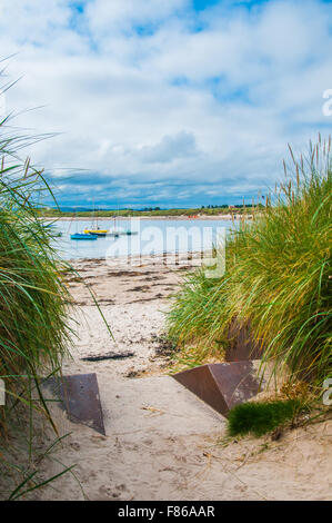 beruhigen Sie und sammeln Sie Sonnentag im Beadnell Northumberland England Ray Boswell Stockfoto