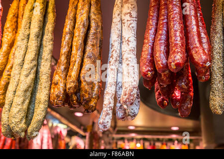 Katalanische Hartwaren, trockene Markt in Barcelona Stockfoto