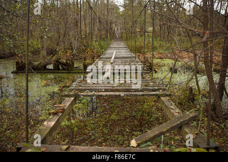 Alte Holzbrücke Stockfoto