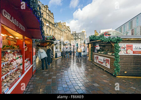 Glasgow Weihnachtsmarkt Dezember 2015 in St. Enoch Square Glasgow Schottland Stockfoto