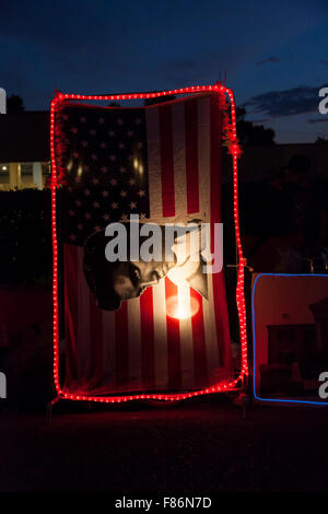 Nachtwache bei Elvis Woche, Graceland, Memphis, Tennessee, USA Stockfoto