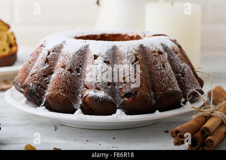 Runde Weihnachtskuchen, Ferienfutter Stockfoto