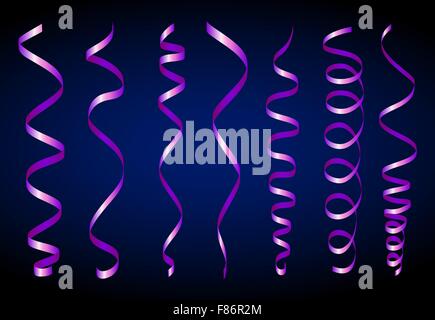 Papier-Streamer-set Stock Vektor