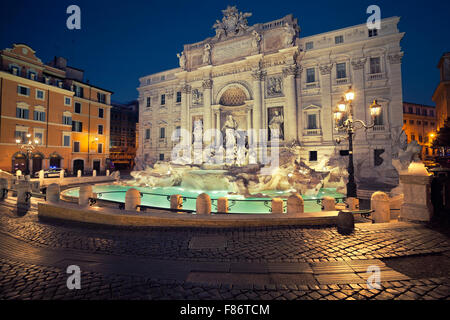 Rom. Bild des berühmten Trevi-Brunnen in Rom, Italien. Stockfoto