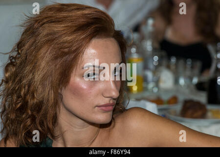 Lady, albanische Hochzeit, Kruja Stockfoto