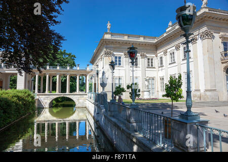 Lazienki Park-Palast auf dem Wasser, Warschau, Polen Stockfoto